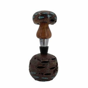 Handcrafted Australian Banksia Bottle Stopper With Holder Signed Turquoi…
